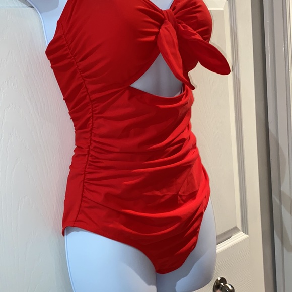 Tempt Me Ladies Sexy Cutout One Piece Tummy Control Halter Swimsuit Size Small - Picture 3 of 11